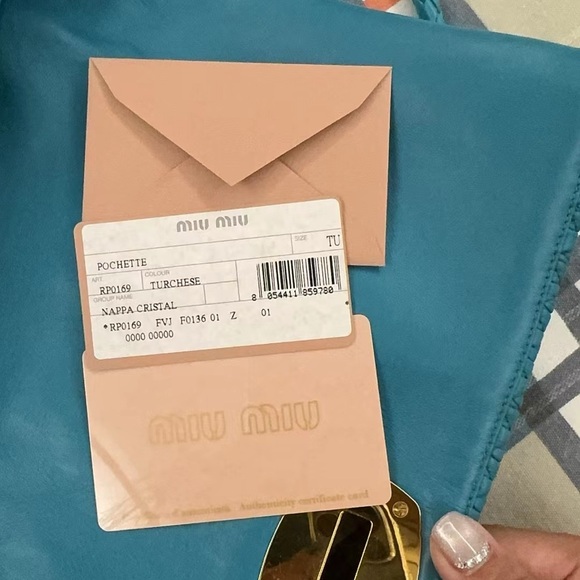 Authentic Blue Crystal Chain MiuMiu bag - Picture 3 of 6